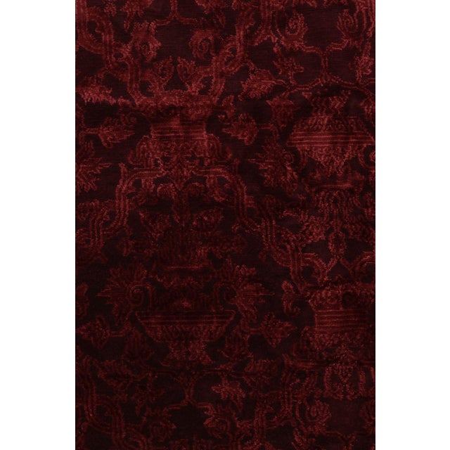 2010s Rug & Kilim’s European-Inspired U-Shaped Rug Fragment in Rich Red For Sale - Image 5 of 6