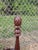 Brown 1950s Mid Century Colonial Full Size Pineapple Four Post Bedframe For Sale - Image 8 of 12