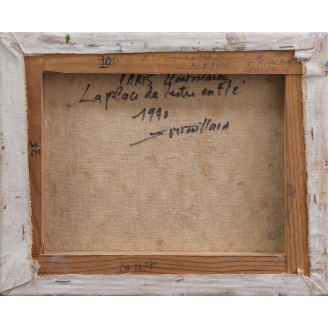 'Montmartre, La Place Du Tertre en Été' by Jean Marie Couillard, 1970, Paris in Summer, Nancy, Parisian Street Scene For Sale - Image 9 of 10