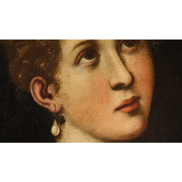Francesco Curradi, Saint Catherine of Alexandria Curradi, 17th Century, Oil Painting on Canvas, Framed For Sale - Image 4 of 16