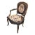 French Louis XV Brown Needlepoint Armchair Circa 1940 For Sale