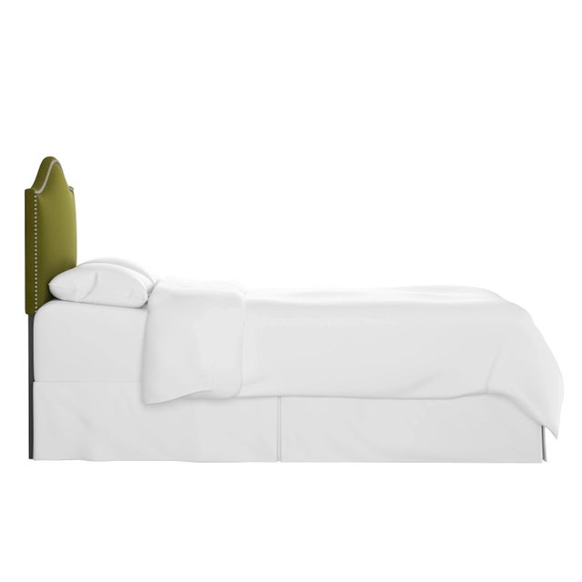 Spritely Home Ashland Headboard in Apple Green Classic Velvet, Twin For Sale - Image 4 of 6