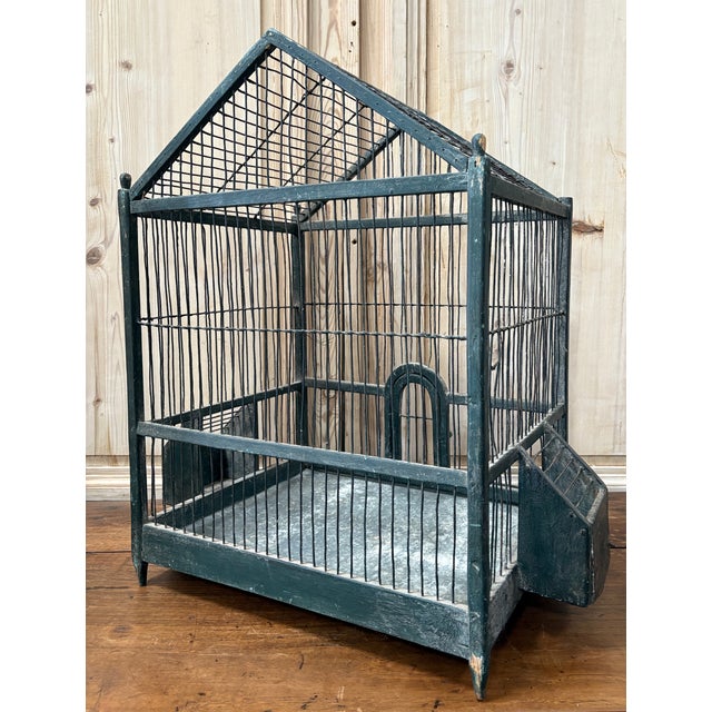 Wood 19th Century French Wooden Birdcage For Sale - Image 7 of 9