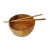 Beautiful simple sanded teak wood bowl with set of chopsticks. Each has variations in natural wood tones and grain. Each...
