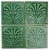 Art Deco Green Glazed Relief Tile attributed to Nord Deutsche Steingutfabrik, 1920s For Sale