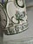 Vintage Portugal RCCL Hand Painted White and Green Floral Scalloped Ceramic Planter For Sale In Philadelphia - Image 6 of 6