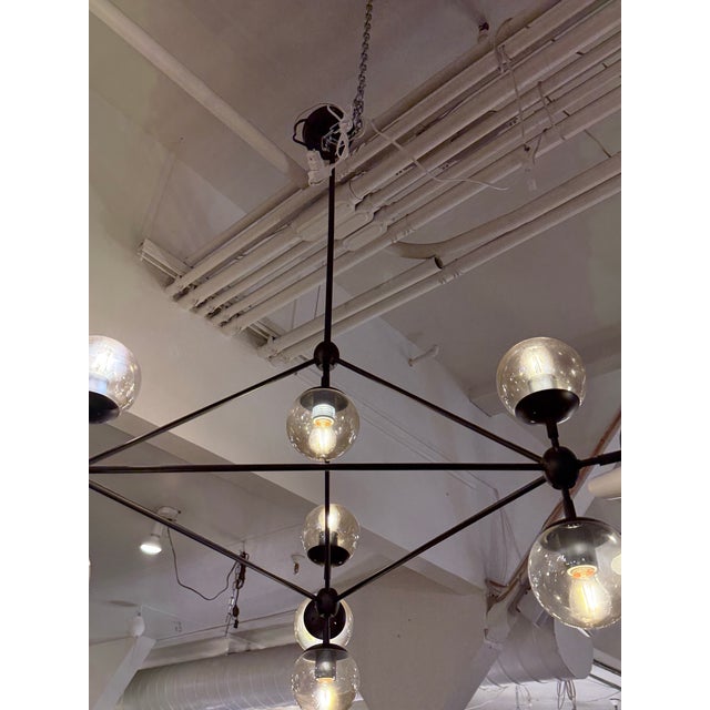 Black Possini Euro Gable 10-Light Modern Chandelier For Sale - Image 8 of 12