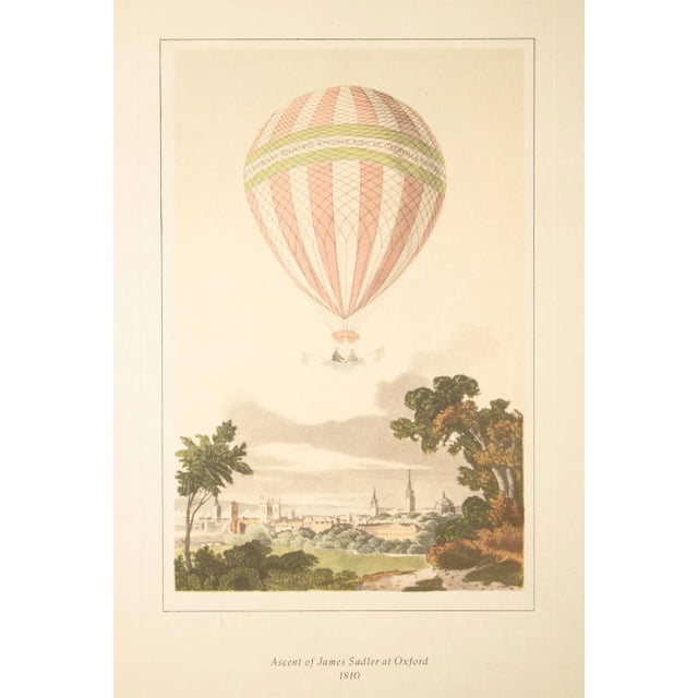 1950s 1956 "Ascent of James Sadler at Oxford, 1810" Large Vintage Offset Lithograph For Sale - Image 5 of 8