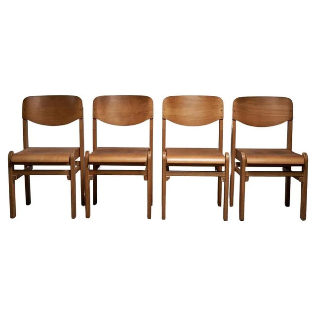 Vintage Brutalist Wooden Chair, 1970s For Sale - Image 11 of 11