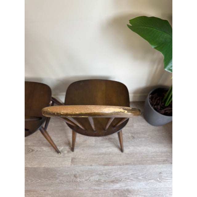 Vintage Windsor Dining Room Chairs by Lucian Ercolani for Ercol, 1980s, Set of 4 For Sale - Image 6 of 13
