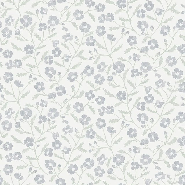 Mid-Century Modern Sample - Boråstapeter Mira Wallpaper in Slate For Sale - Image 3 of 3