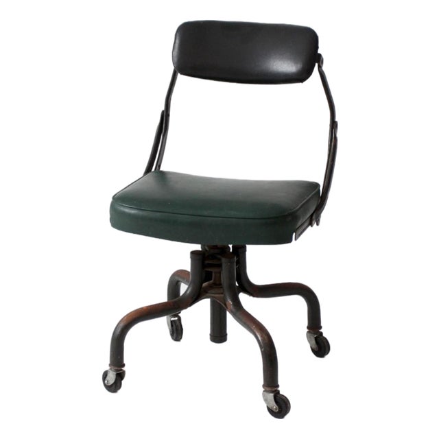 Vintage Industrial DoMore Swivel Office Chair For Sale