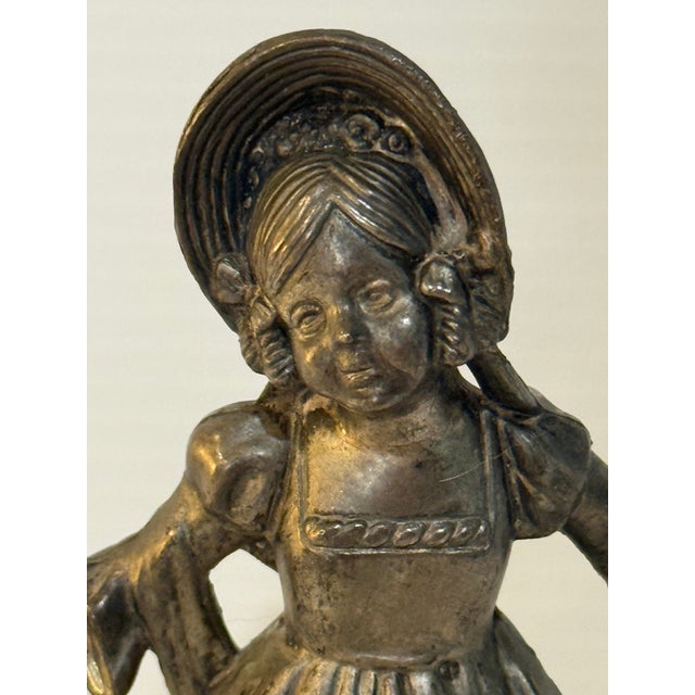 Antique 1800s Pewter Little Match Girl Candle Snuffer Hans Christian Andersen For Sale In Phoenix - Image 6 of 12