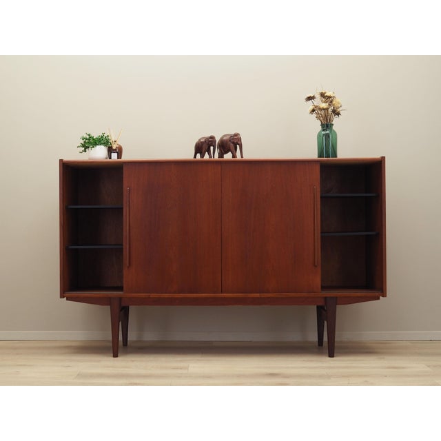 Vintage Danish Teak Highboard, 1960s For Sale - Image 3 of 13