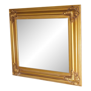 Vintage Carved Giltwood Beveled Wall Mirror