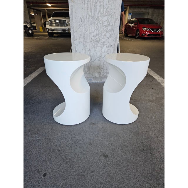 Artistica Home Outdoor Mar Monte Round Spot Tables - a Pair sold as found in very good condition without damage showing...