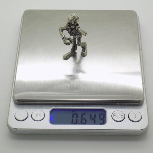 Vintage Italian Handmade Silver Elderly Bocce Player Figurine by Raspini, Arezzo, 1970s For Sale - Image 9 of 11