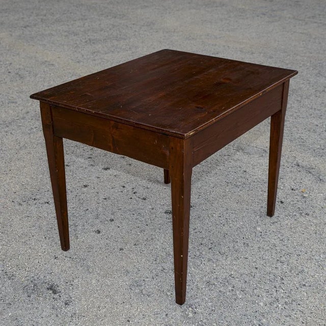 Fir Dining Table with Drawer, 1800s For Sale - Image 6 of 9