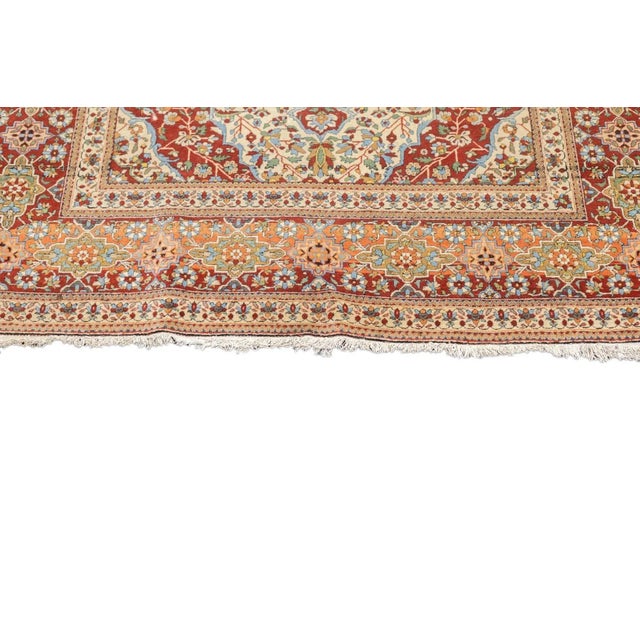Ecru Antique Mohtasham Kashan Rug 4'5'' x 7'3'' For Sale - Image 8 of 12