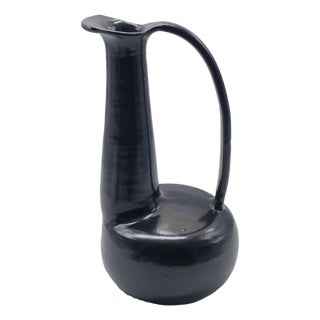 Black Bucchero Ceramic Vase by Gio Ponti for Costantino, Italy, 1997s For Sale