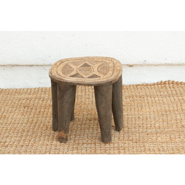 Wood Finely Carved Nupe Pedestal Table For Sale - Image 7 of 8