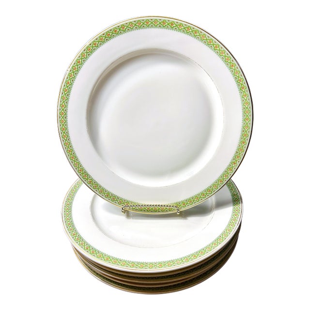 Limoges T& & v Higgens and Seiter Antique Dinner Plates- S/6 For Sale