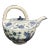 Late 20th Century Chinese Art Porcelain Blue and White Tea Pot For Sale