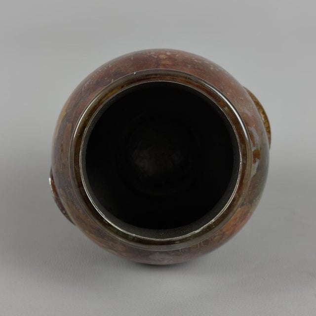 Brown Artistic Glass Vase by Jean Noël Bouillet, 1980s For Sale - Image 8 of 15