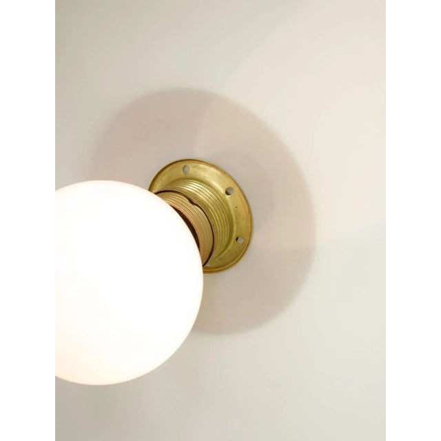 Mid-Century Italian Saucer Glass and Brass Pendant Lamp For Sale - Image 16 of 18