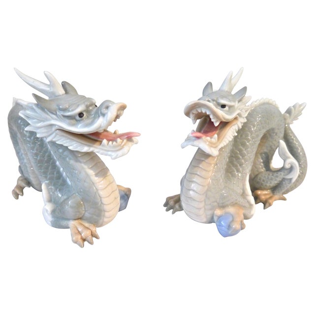 Vintage Japanese Porcelain Dragons A Pair Chairish