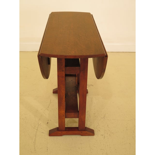 Stickley Drop Leaf Round Mission Oak Table Chairish
