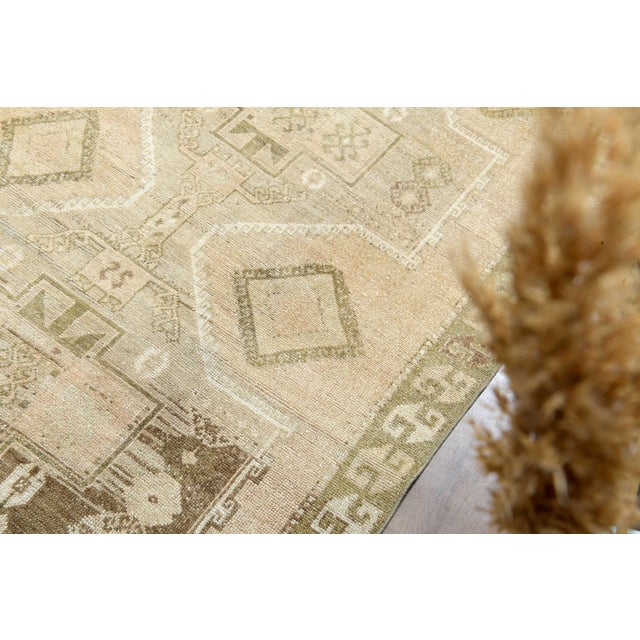 1970s Vintage Handmade Wool Cotton Turkish Area Rug For Sale - Image 9 of 11