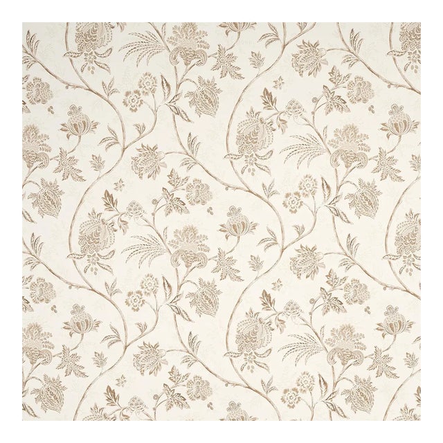 Schumacher x Mark D. Sikes Chinoiserie Vine Wallpaper in Neutral For Sale
