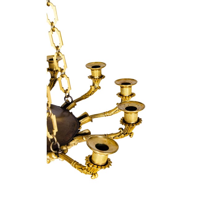 Charles X Bronze and Ormolu Chandelier For Sale - Image 12 of 13
