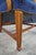 2 Mid Century Federal Mahogany Office Arm Chairs Blue Polka Dot Tufted Fabric For Sale - Image 10 of 12