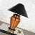 Late 20th Century Moorish Style Frederick Cooper Hammered Copper Urn Shape Double Handled Lamp Black Coolie Shade For Sale - Image 5 of 13