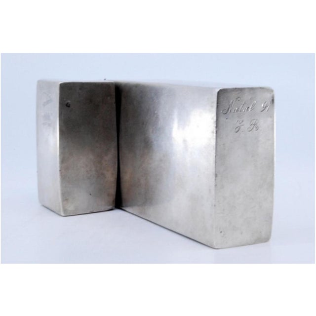 Silver Cigarette Case with Hinged Lid For Sale - Image 3 of 10