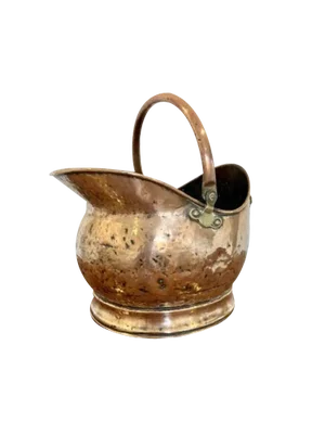 Victorian Copper Helmet Coal Scuttle, 1880s