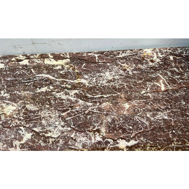 Louis XIV Style Fireplace in Speckled Red Marble, 19th Century For Sale - Image 14 of 16