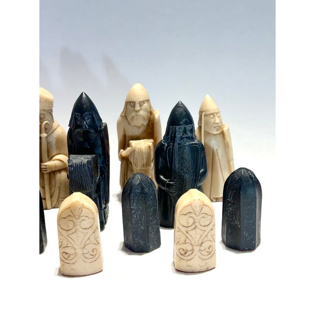 Set of 32 Vintage Isle of Lewis Chess Pieces For Sale - Image 9 of 17