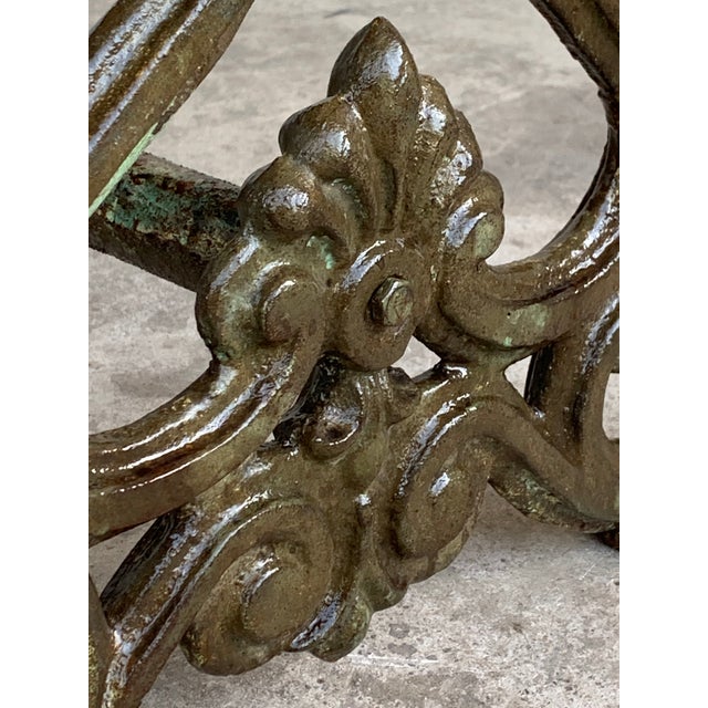 French Solid Cast Iron French Scrolling "Butterfly" Coffee Table For Sale - Image 11 of 12