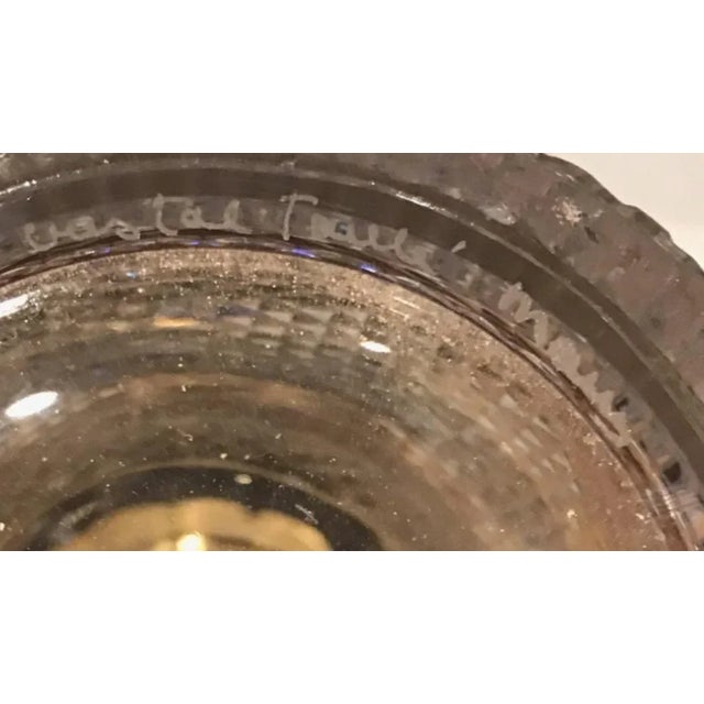 Metal 1980s Marbro Cut Crystal & Brass Table Lamp Signed For Sale - Image 7 of 13