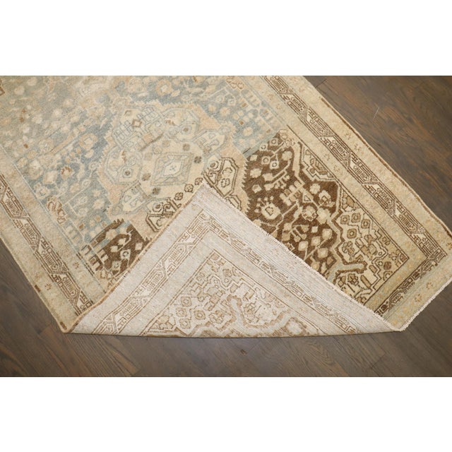 Brown Persian Malayer Medallion Runner rug no. j5229 For Sale - Image 8 of 11