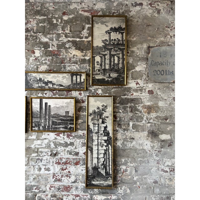 Textile Set of 7 Vintage European Architecture Prints From a Prominent New Jersey Estate For Sale - Image 7 of 12