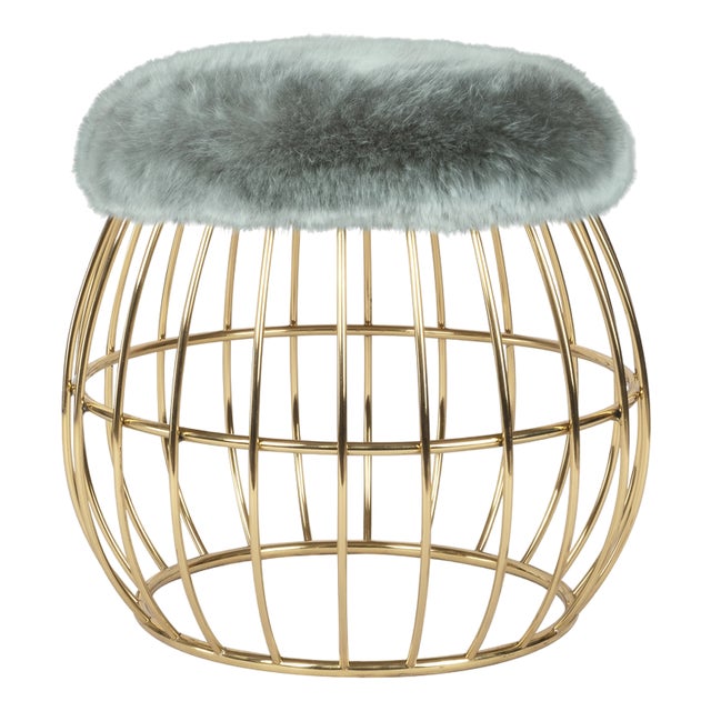 Andy Stool Brass by Ottiu For Sale