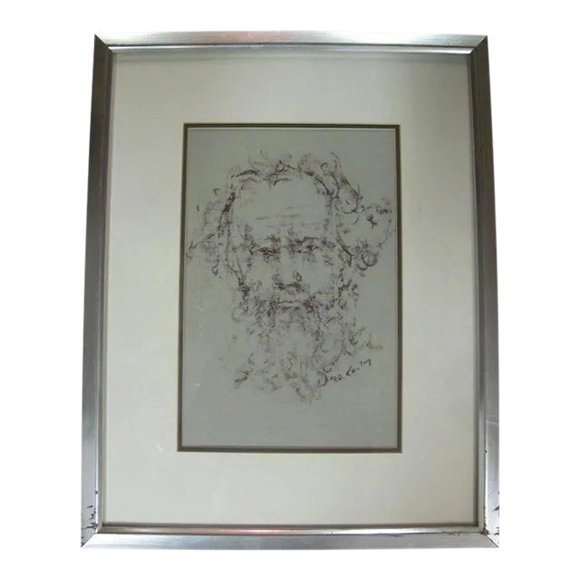 Drawing Of Man - Signed Pawel Kanthy For Sale