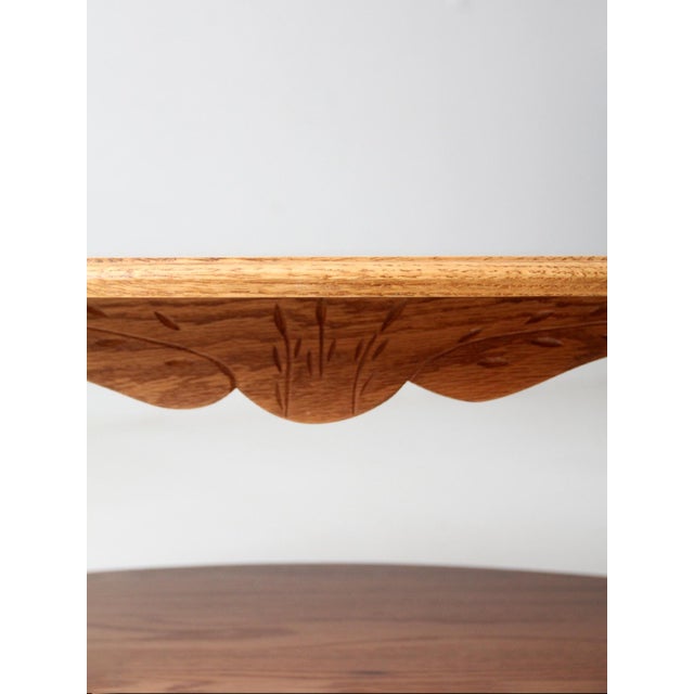 Brown Vintage Oak Coffee Table For Sale - Image 8 of 12