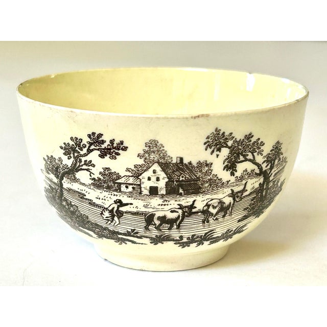 18th C. English Transfer Ware Teacup and Saucer For Sale - Image 4 of 8