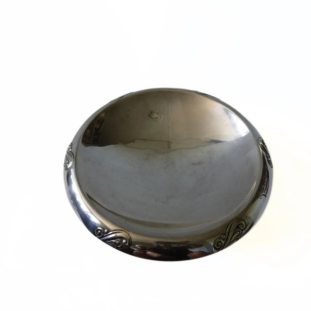 Silver Plated Bowl on Foot from Jugend Design, Sweden, 1900s For Sale - Image 5 of 9