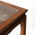 Vintage Asian Square Coffee Table，With Ming Style Antique Screen and Glass Table Top, For Sale - Image 9 of 10